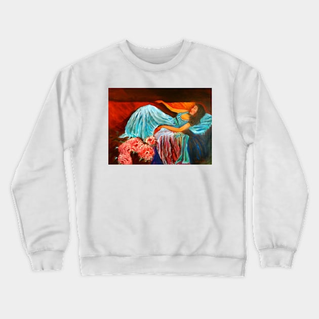 Reclining Lady IV Crewneck Sweatshirt by jennyleeandjim